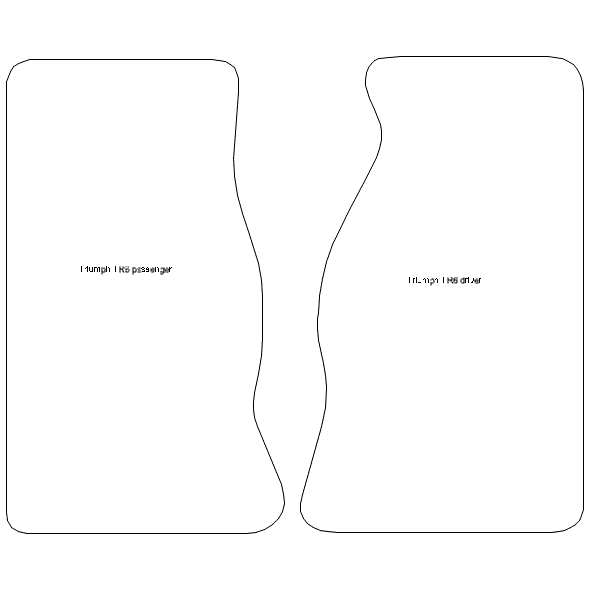 To fit Triumph TR6 Car Mats 1969 - 1976 & Heel Pad (B) - Picture 5 of 16